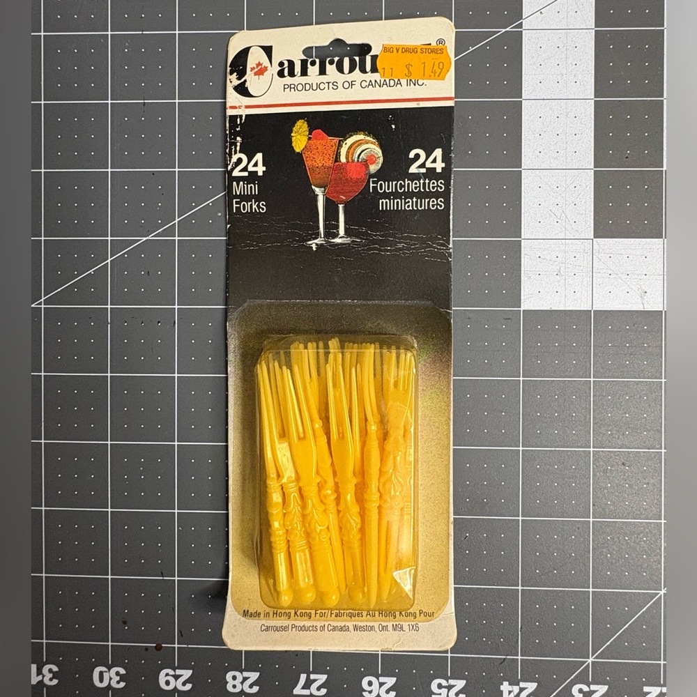 Carrousel Bright Yellow Mini Forks